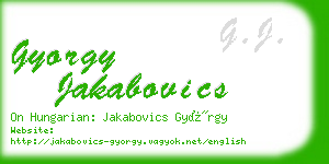 gyorgy jakabovics business card